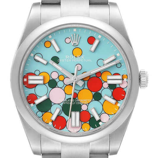 Rolex Oyster Perpetual 41 Celebration Dial Steel Mens Watch 124300 41mm