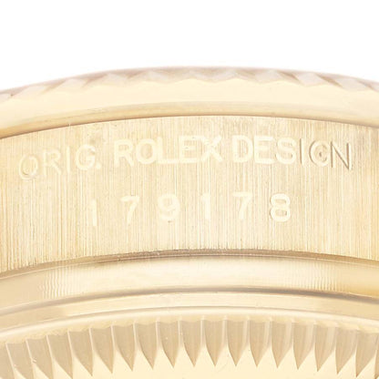 Rolex President Datejust 26 Yellow Gold Diamond Ladies Watch 179178 26mm