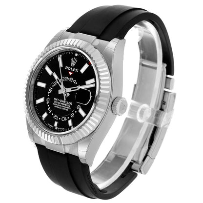 Rolex Sky-Dweller 42 Black Dial White Gold Mens Watch 336239 42mm
