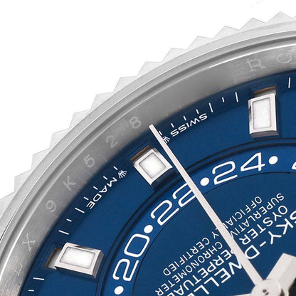 Rolex Sky-Dweller Steel White Gold Blue Dial Mens Watch 336934 42mm
