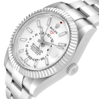 Rolex Sky-Dweller Steel White Gold Mens Watch 336934 42mm