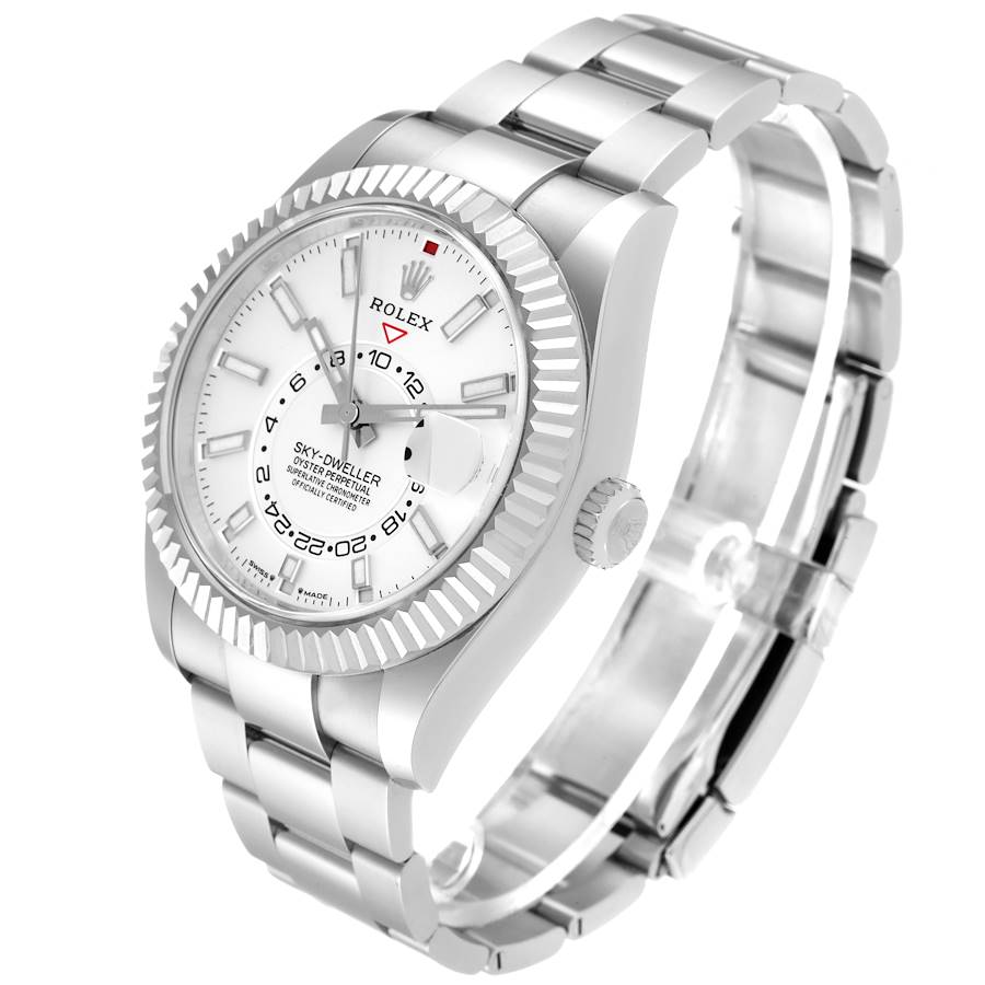 Rolex Sky-Dweller Steel White Gold Mens Watch 336934 42mm