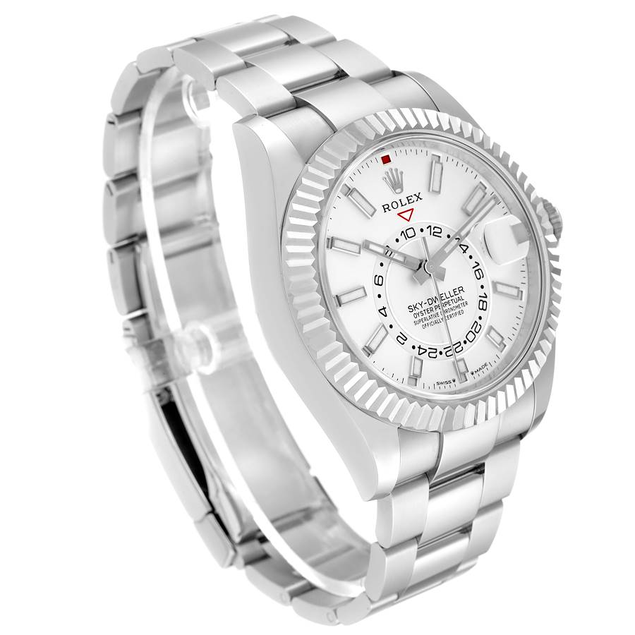 Rolex Sky-Dweller Steel White Gold Mens Watch 336934 42mm