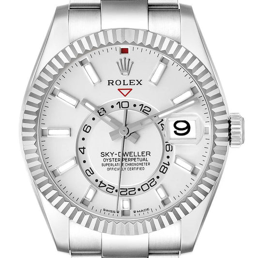 Rolex Sky-Dweller Steel White Gold Mens Watch 336934 42mm