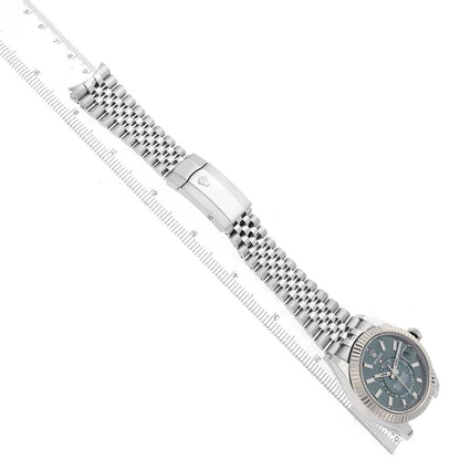 Rolex Sky-Dweller Steel White Gold Mint Green Dial Mens Watch 336934 42mm