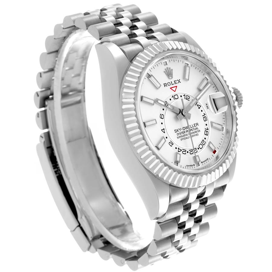 Rolex Sky-Dweller Steel White Gold White Dial Mens Watch 336934 42mm