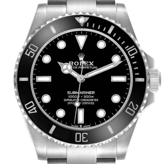 Rolex Submariner Automatic Chronometer Black Dial Men's Watch 124060 (No-Date) 41mm