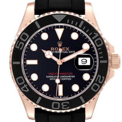 Rolex Yachtmaster 40 Everose Rose Gold Oysterflex Mens Watch 126655 40mm