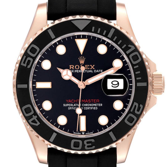 Rolex Yachtmaster 40 Everose Rose Gold Oysterflex Mens Watch 126655 40mm