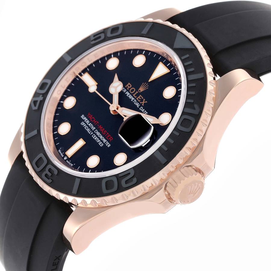 Rolex Yachtmaster 40 Everose Rose Gold Oysterflex Mens Watch 126655 40mm