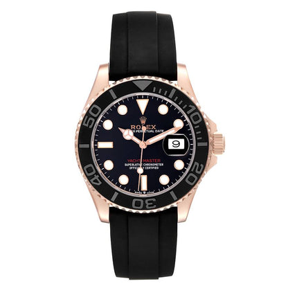 Rolex Yachtmaster 40 Everose Rose Gold Oysterflex Mens Watch 126655 40mm