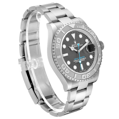 Rolex Yachtmaster Steel Platinum Bezel Rhodium Dial Mens Watch 126622 40mm