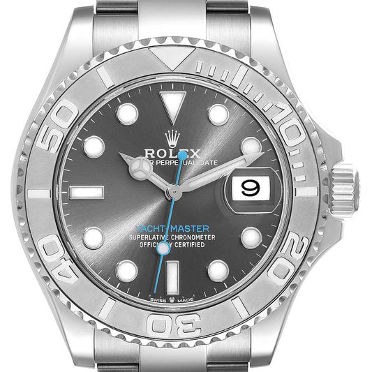 Rolex Yachtmaster Steel Platinum Bezel Rhodium Dial Mens Watch 126622 40mm