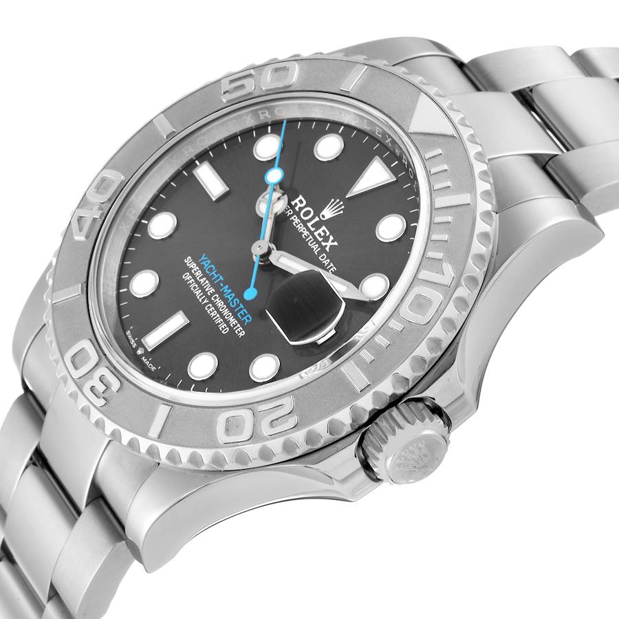 Rolex Yachtmaster Steel Platinum Bezel Rhodium Dial Mens Watch 126622 40mm