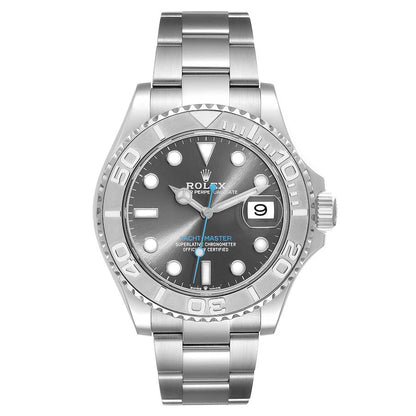 Rolex Yachtmaster Steel Platinum Bezel Rhodium Dial Mens Watch 126622 40mm