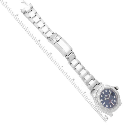 Rolex Yachtmaster Steel Platinum Blue Dial Mens Watch 126622 40mm