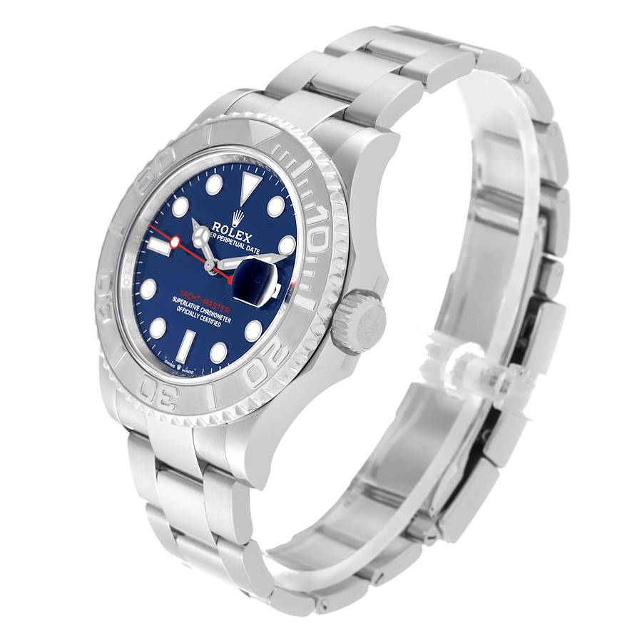 Rolex Yachtmaster Steel Platinum Blue Dial Mens Watch 126622 40mm