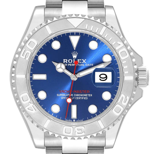 Rolex Yachtmaster Steel Platinum Blue Dial Mens Watch 126622 40mm